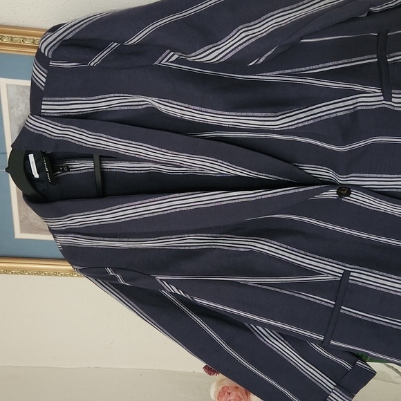 Linen Blend The Lane Bryant Blazer Size 18 Summer Office Collegiate lagenlook - Picture 6 of 15